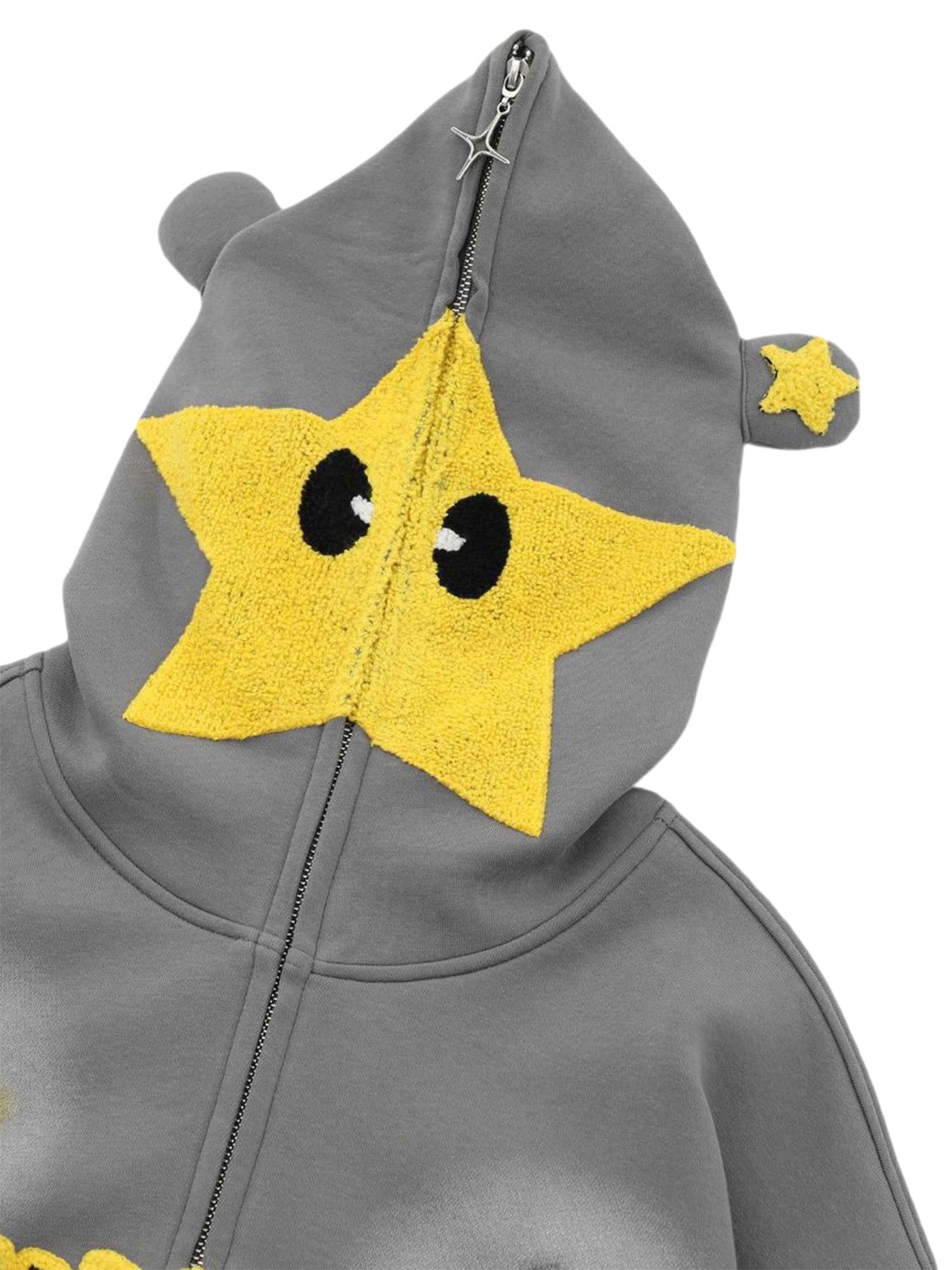 Sneakerhill Star Embroidered Hooded Sweatshirt - 1843 SP23100633BL