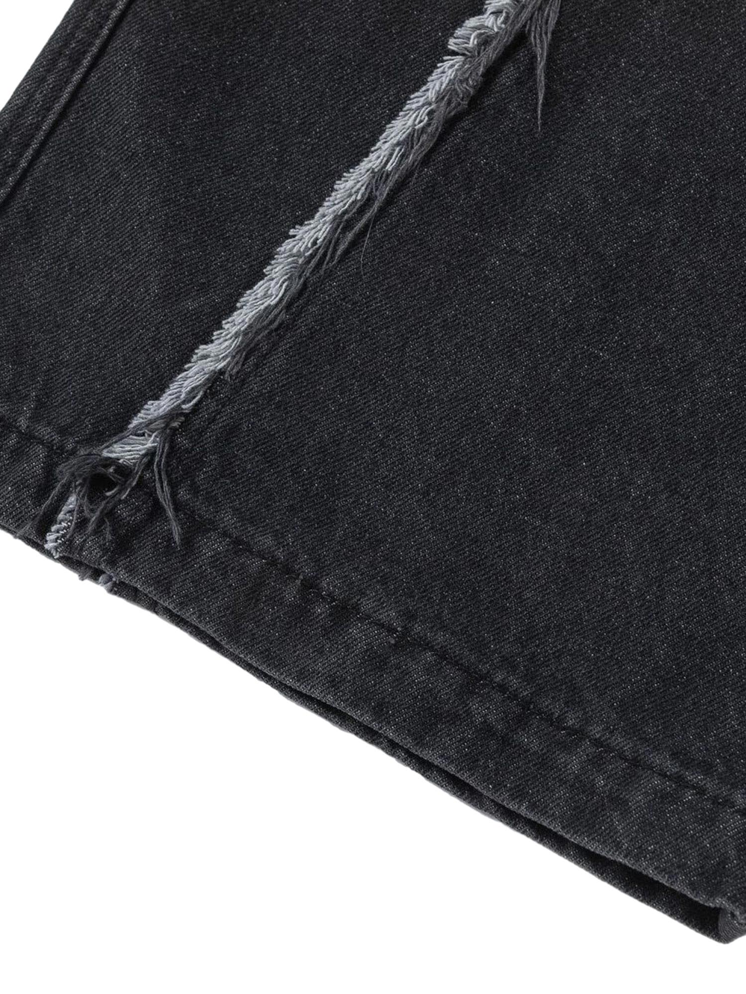 Sneakerhill Multi-pocket Raw Edge Jeans - sneakerhillcom