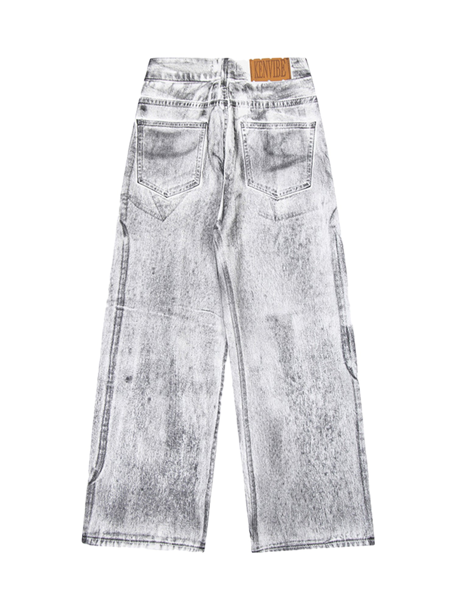 Wasteland Style Niche Design Dirty White Loose Jeans - 2114 - sneakerhillcom