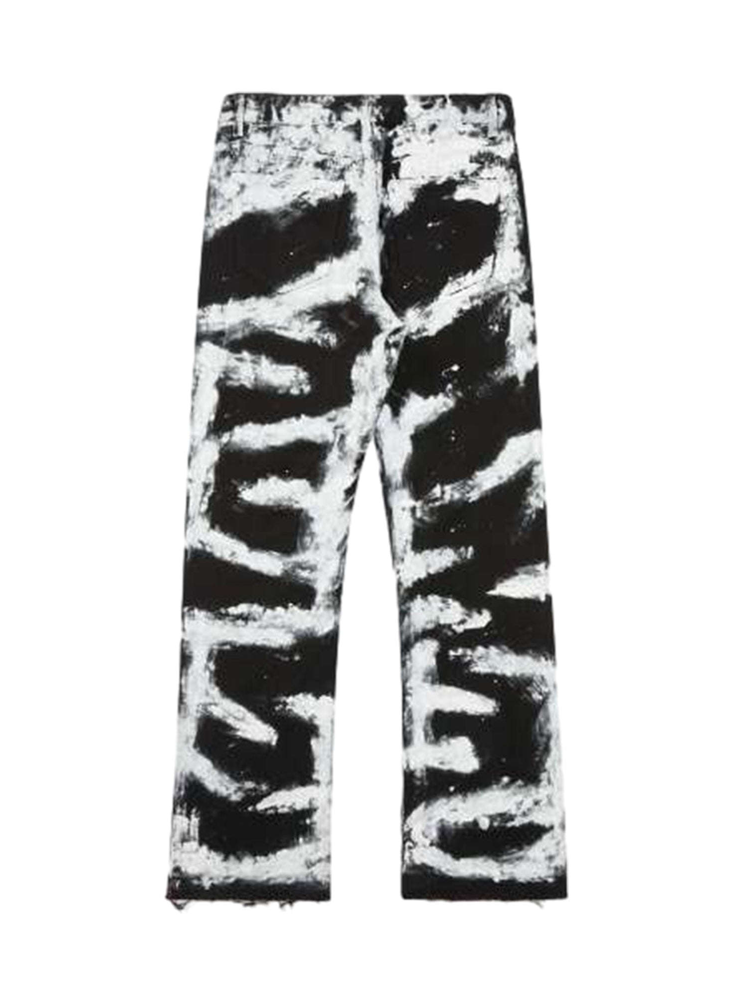 High Street Ripped Graffiti Contrasting Jeans - 1995 - sneakerhillcom