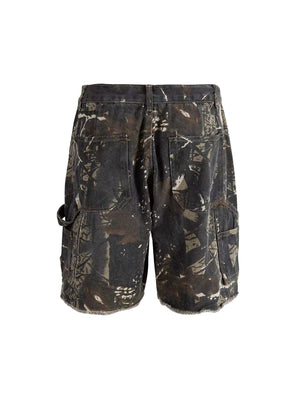 Sneakerhill Retro Distressed Camouflage Workwear Hip-Hop Shorts SP240518ATWA