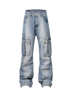 Sneakerhill American Street Style Washed Distressed Jeans - sneakerhillcom