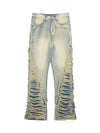 Sneakerhill Ripped Double Straight Jeans - 2007 SP23111863TJ