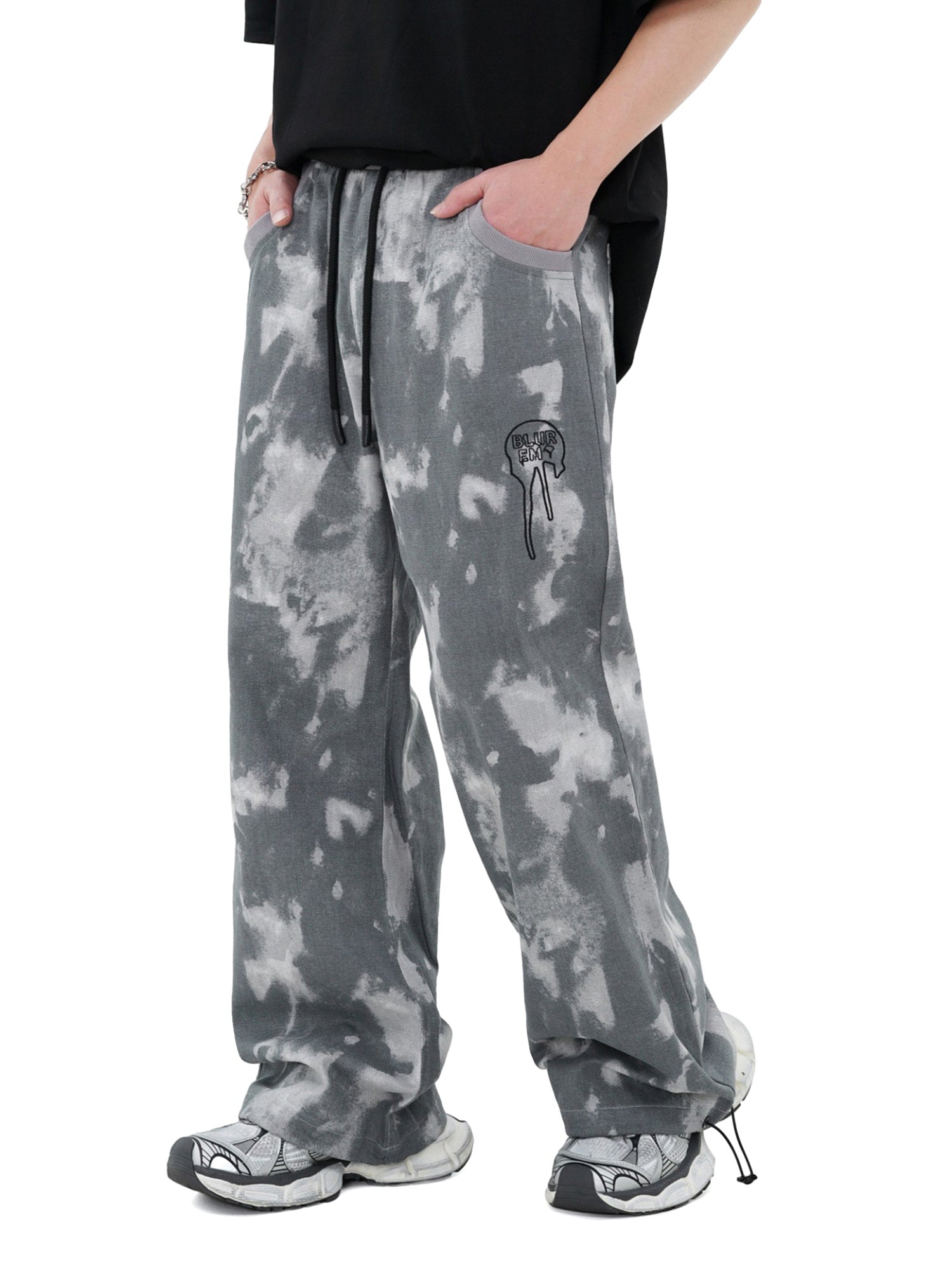 Contrast Color Casual Drawstring Cuffs Sweatpants SP240327NFDP