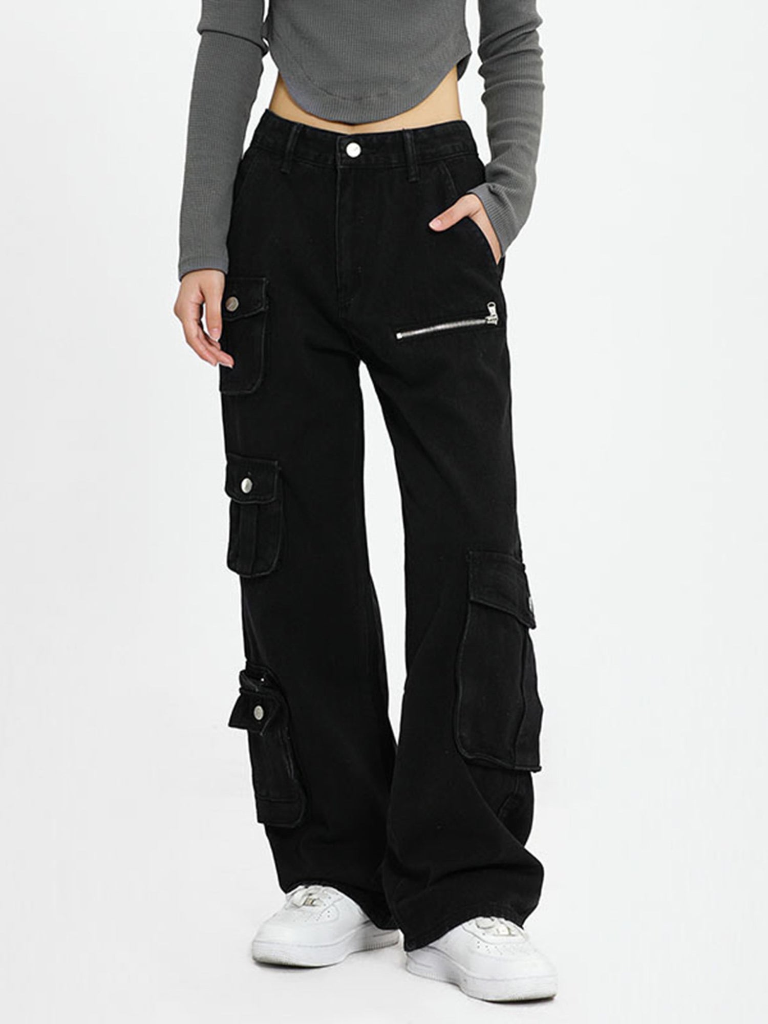 Sneakerhill American Multi-Pocket Work Pants - 1659 - sneakerhillcom