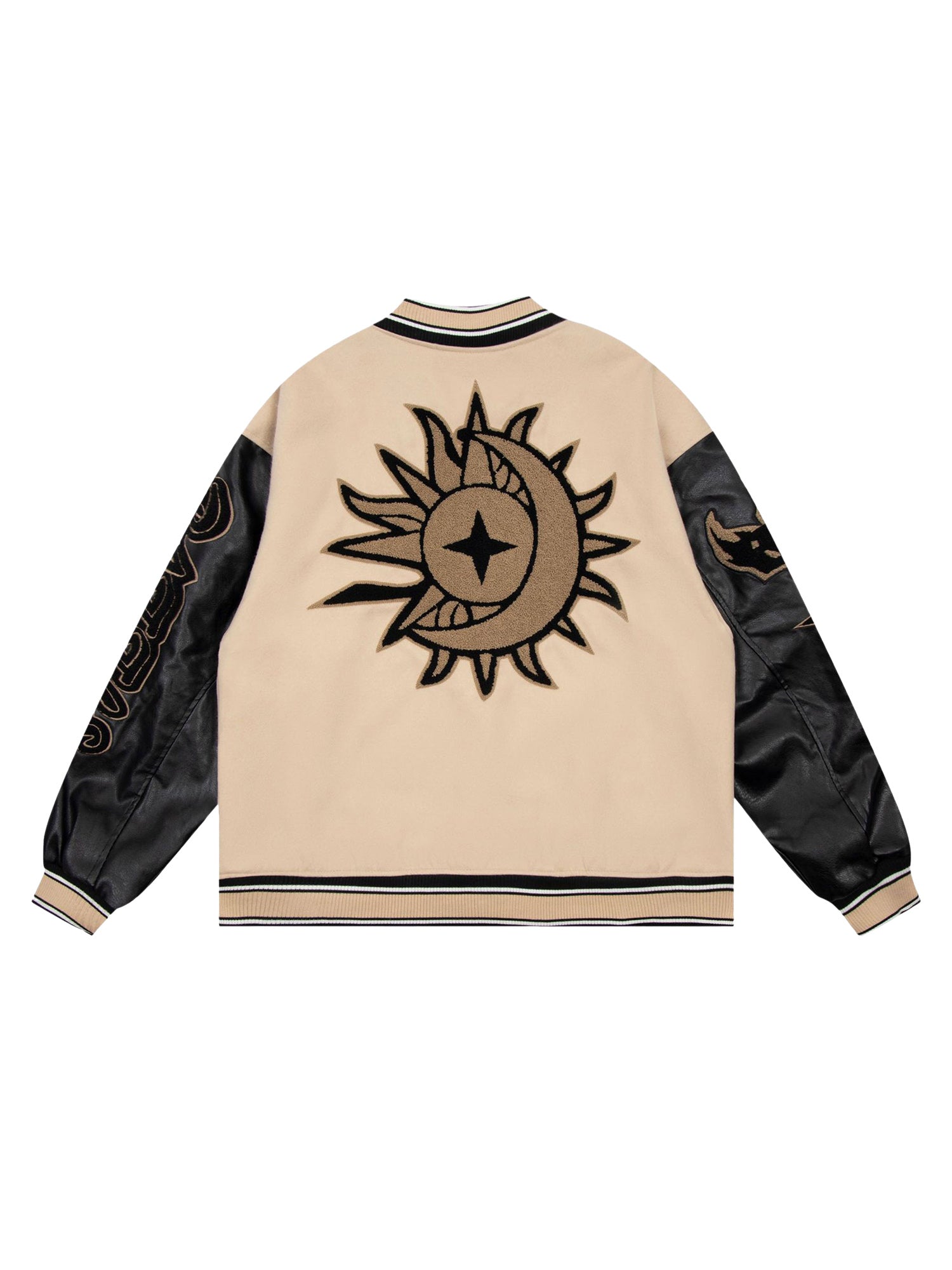 Sneakerhill Flame Elements Letter Embroidery Baseball Jacket -1608 SP22112581UY