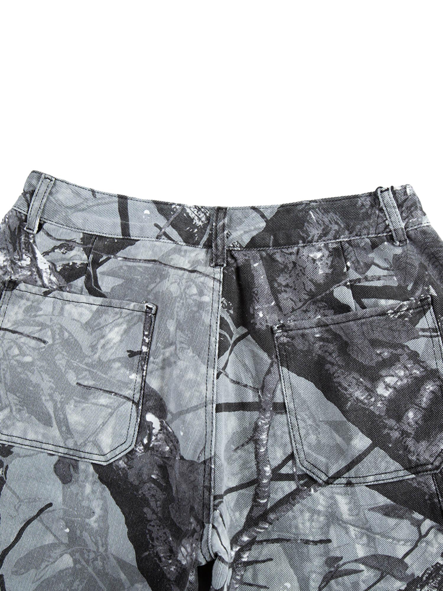 Sneakerhill Retro Distressed Camouflage Workwear Hip-Hop Shorts SP240518ATWA