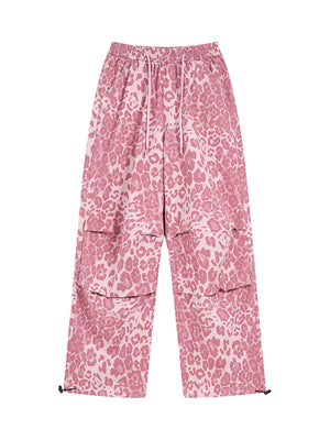 Sneakerhill Retro Leopard Print Pink Casual Pants SP2404202BLS