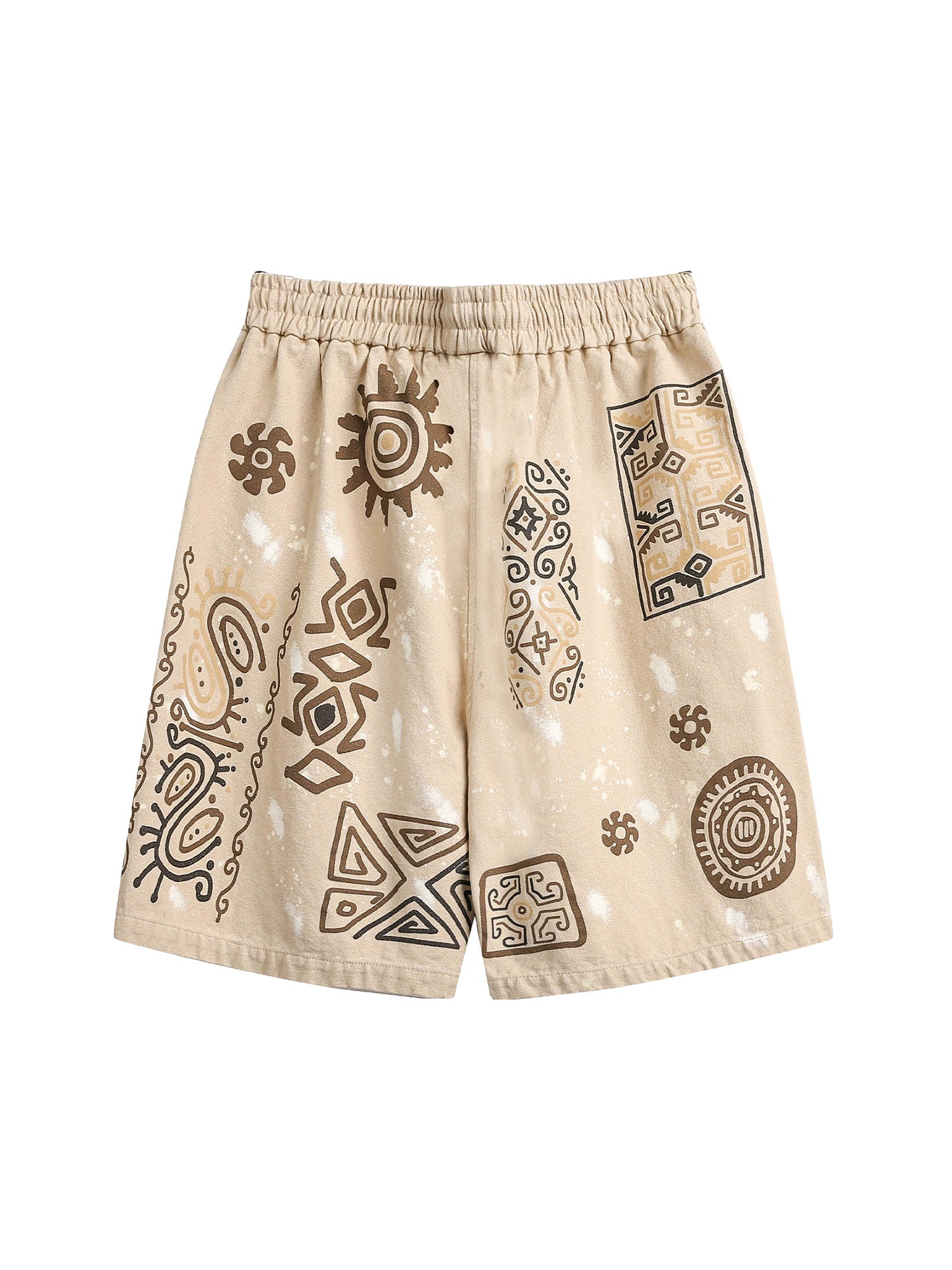 Sneakerhill Retro Hieroglyphic Pattern Hip-Hop Shorts SP240518R9UP