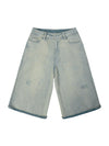 Retro Cropped Summer Denim Hip-hop Jorts - 2078 SP24051501TT