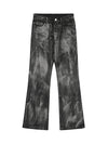 Sneakerhill Heavy Washed Ink Splash Graffiti Hip-Hop Jeans - sneakerhillcom