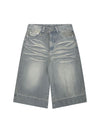 Sneakerhill Washed Denim Hip-Hop Shorts SP24051847PO