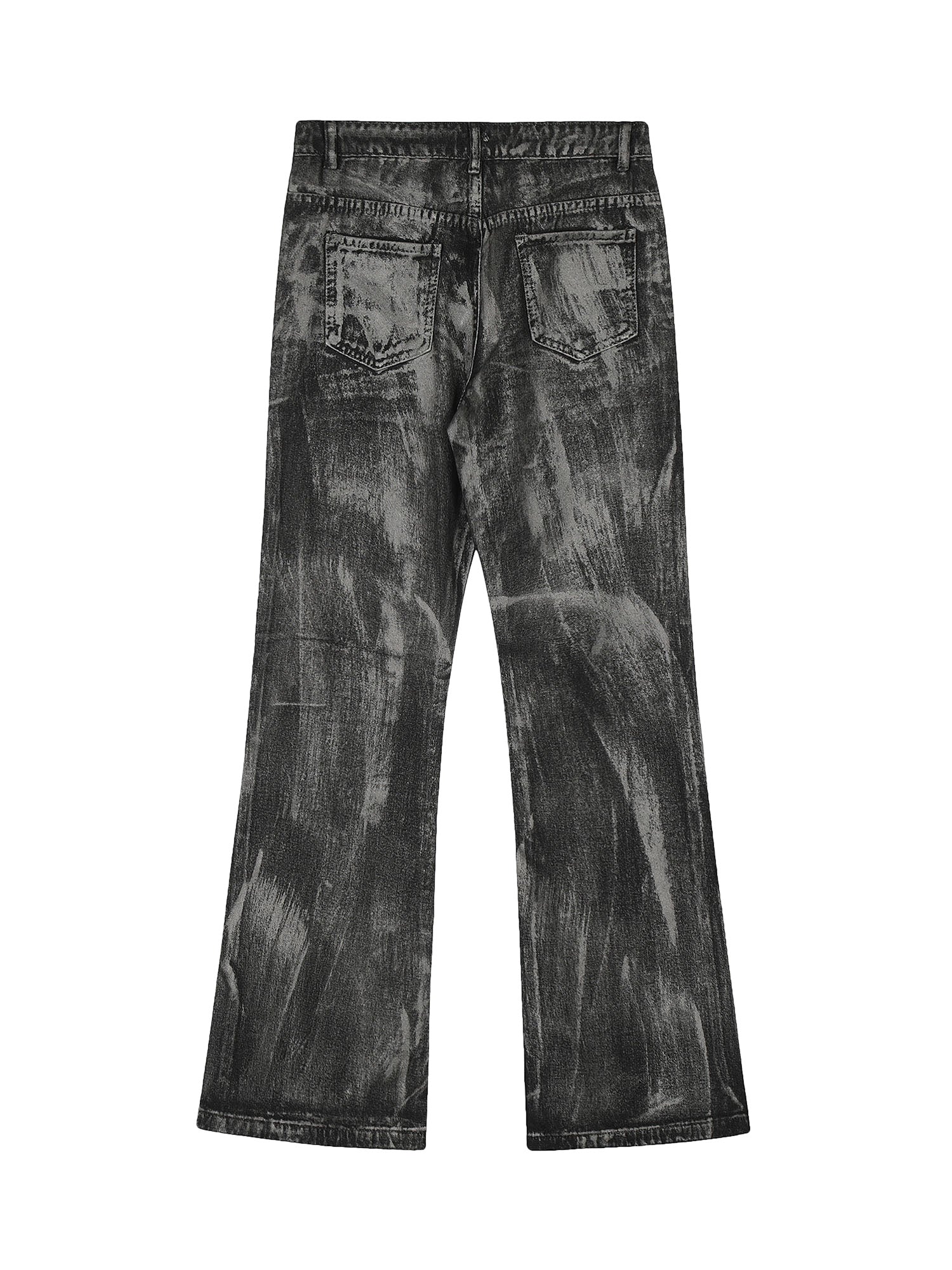 Sneakerhill Heavy Washed Ink Splash Graffiti Hip-Hop Jeans - sneakerhillcom