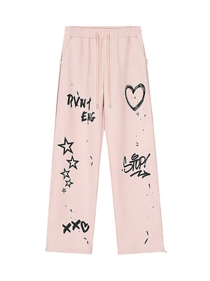 Graffiti Workwear Casual Sweatpants SP2403287207