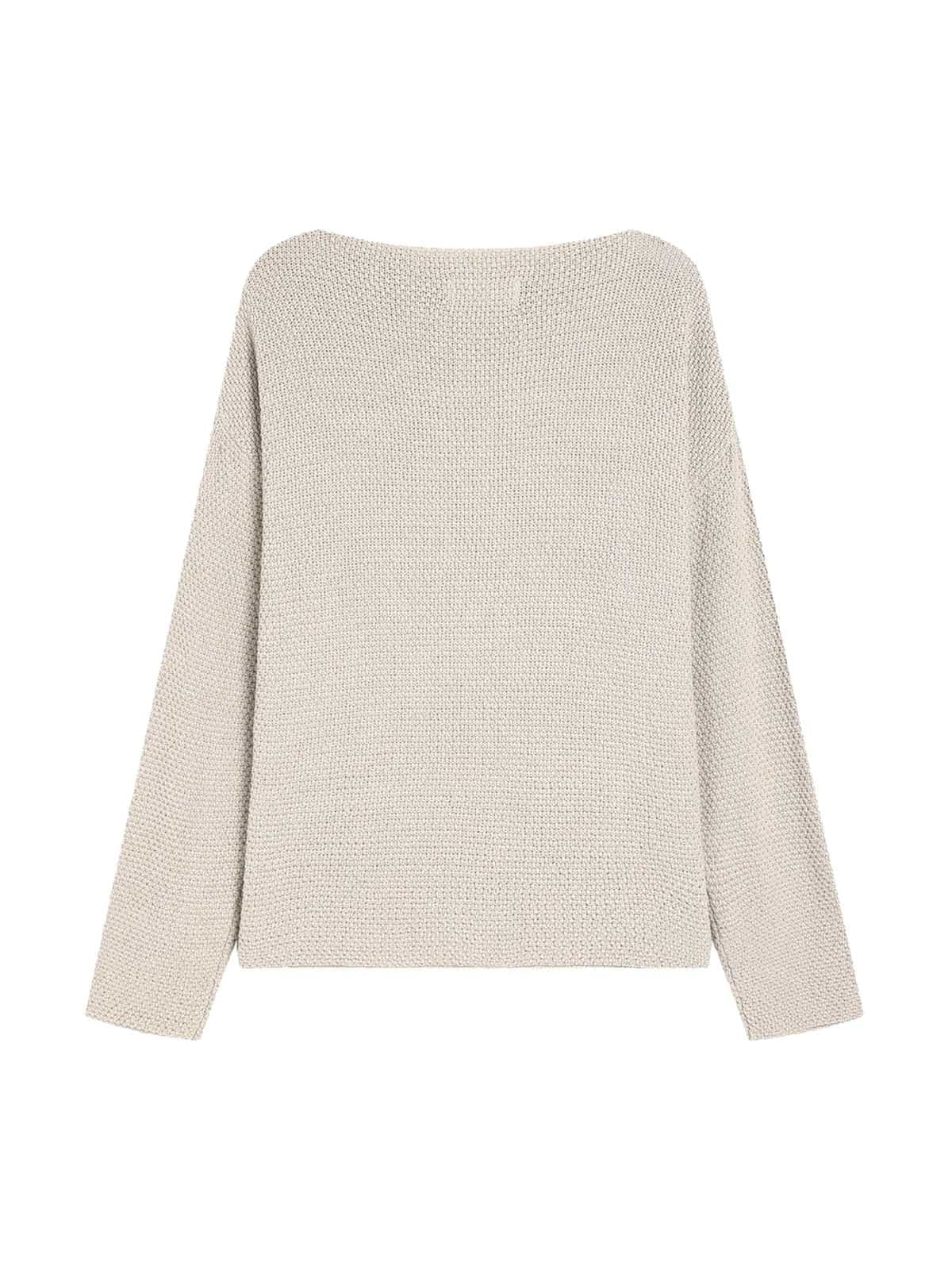 Sneakerhill Star Cutout Dropped Shoulder Knit Sweater