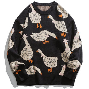 Sneakerhill® Knitted Sweater Full Goose Print - sneakerhillcom