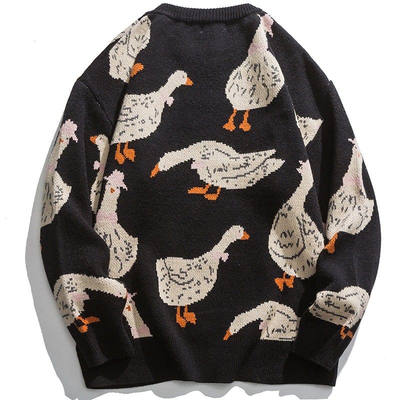 Sneakerhill® Knitted Sweater Full Goose Print - sneakerhillcom