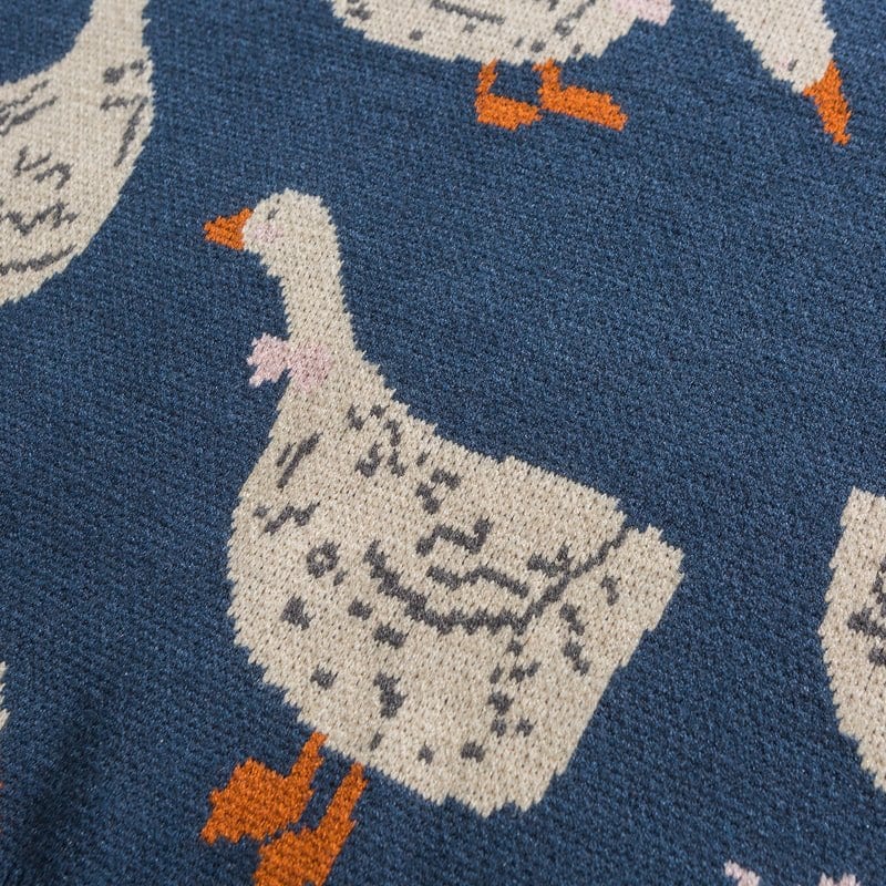 Sneakerhill® Knitted Sweater Full Goose Print - sneakerhillcom