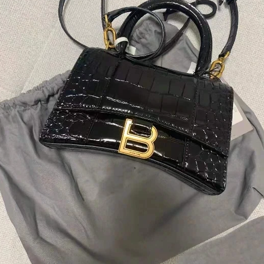 Sneakerhill - Handbag Crocodile Embossed Black - sneakerhillcom