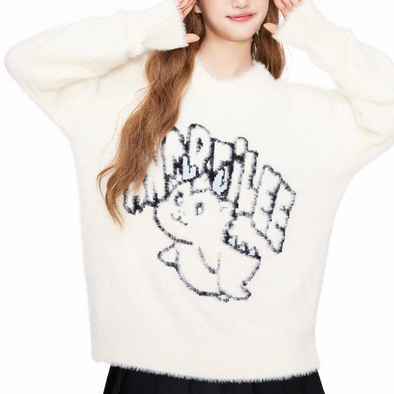 Sneakerhill® Cozy Plush Knit Sweater Dinosaur Sneakerhill