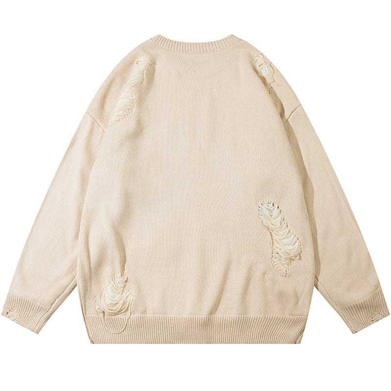 Sneakerhill® Chic Pullover Sweater Ripped Star Sneakerhill