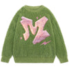 Sneakerhill® Cozy Jacquard Sweater Embroidery M Sneakerhill