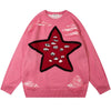 Sneakerhill® Chic Pullover Sweater Ripped Star Sneakerhill