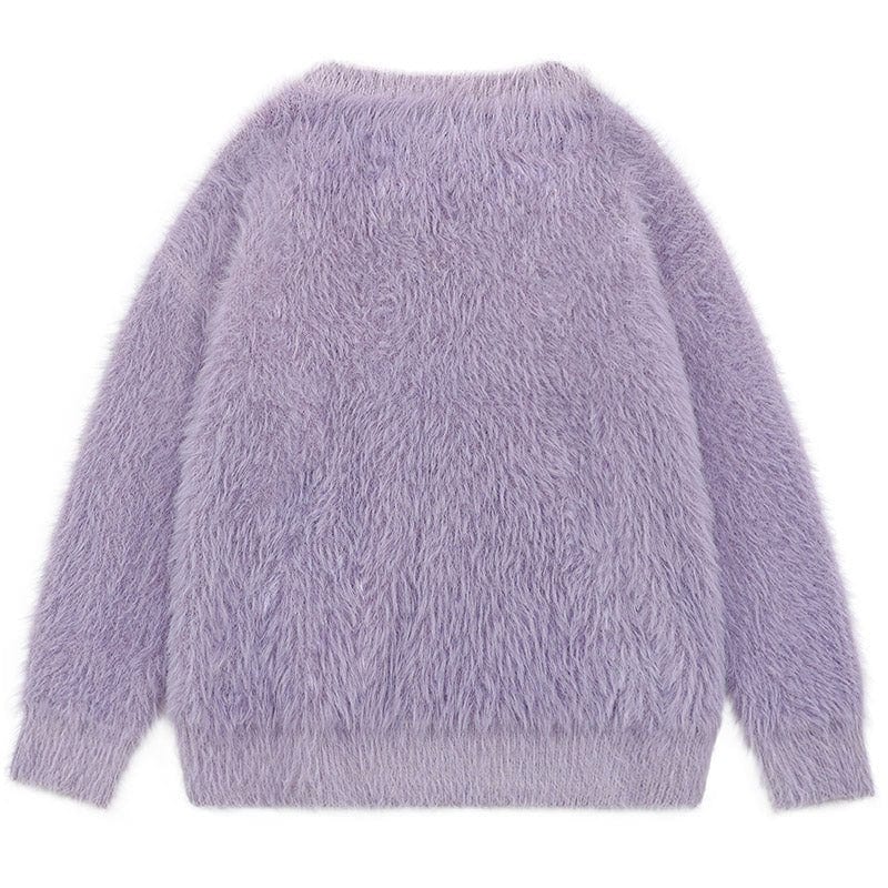 Sneakerhill® Fuzzy Knit Sweater Bunching Onion - sneakerhillcom