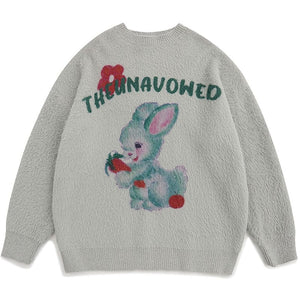 Sneakerhill® Fluffy Knit Sweater Rabbit - sneakerhillcom