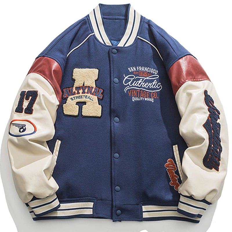 Sneakerhill Thicken Varsity Jacket Embroidery A Sneakerhill