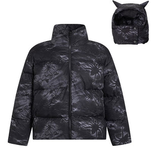 Sneakerhill® Spider Puffer Jacket Removable Hat - sneakerhillcom