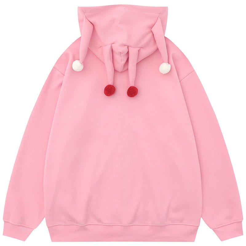 Sneakerhill ® Funny Jester Zipper Hoodie with Horn - sneakerhillcom