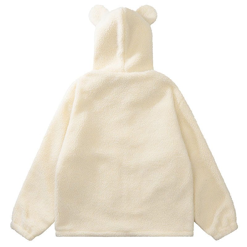 Sneakerhill® Teddy Bear Hooded Sherpa Jacket - sneakerhillcom