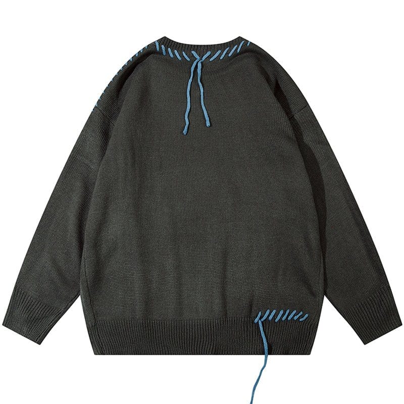 Sneakerhill® Streetwear Graphic Sweater with Tassels - sneakerhillcom