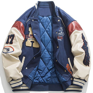 Sneakerhill Thicken Varsity Jacket Embroidery A Sneakerhill