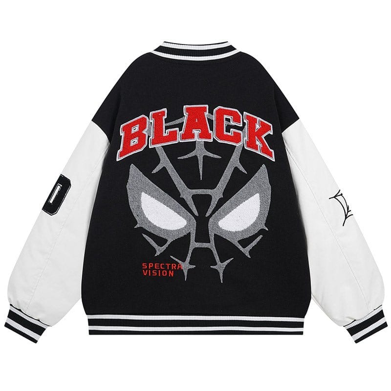 Sneakerhill® Winter Varsity Jacket Spider Web - sneakerhillcom