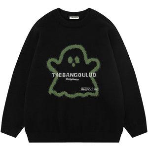 Sneakerhill® Cozy Knit Sweater Flocked Ghost - sneakerhillcom