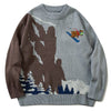 Sneakerhill® Retro Knit Sweater Ski Bear - sneakerhillcom