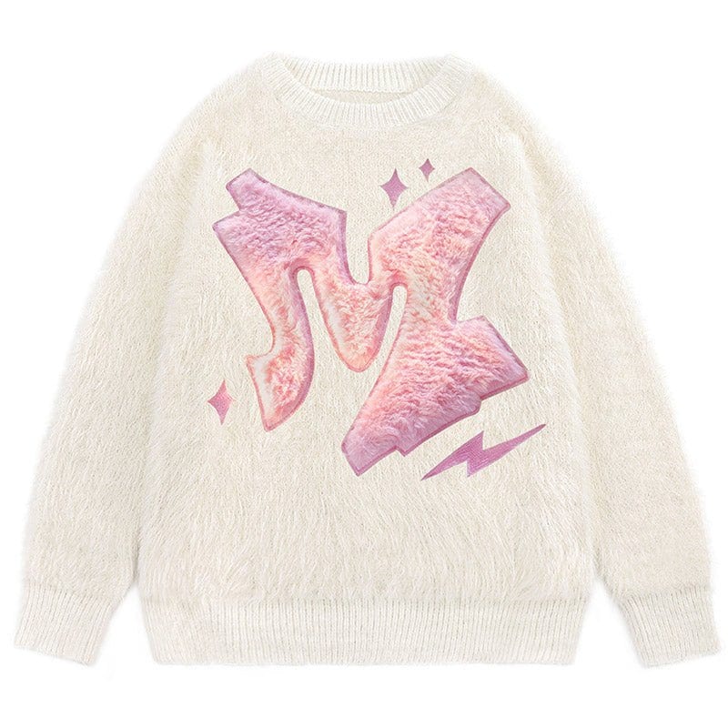 Sneakerhill® Cozy Jacquard Sweater Embroidery M Sneakerhill