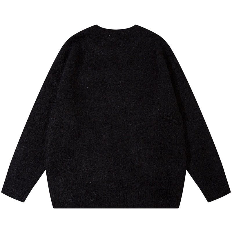 Sneakerhill® Warm Crew Neck Sweater with Star - sneakerhillcom