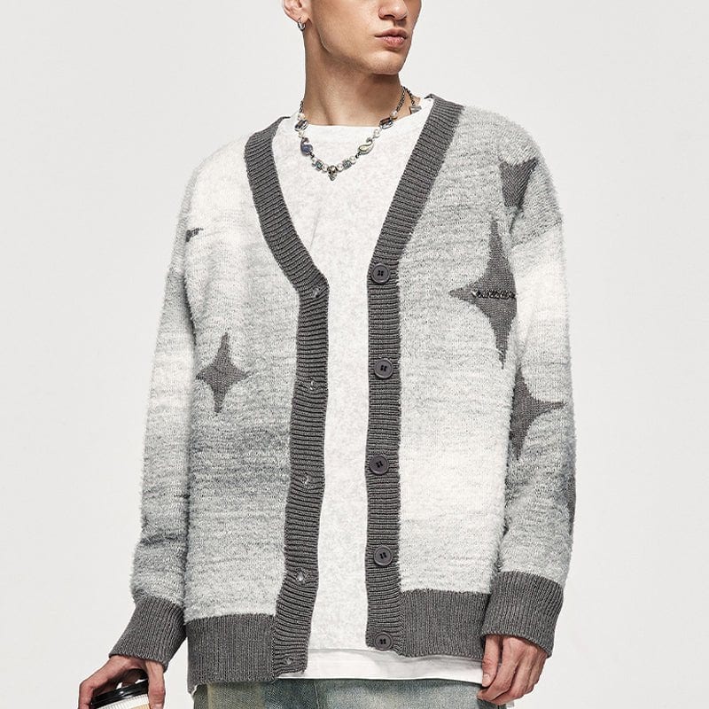 Sneakerhill® Warm Knit Cardigan with Star - sneakerhillcom