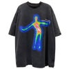 Sneakerhill® Unisex Oversized T-shirt Distorted Portrait - sneakerhillcom