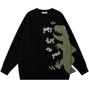 Sneakerhill® Cozy Dinosaur Chunky Knit Sweater Sneakerhill