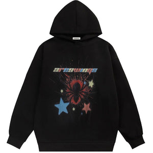 Sneakerhill® Street Spider Hoodie With Star - sneakerhillcom