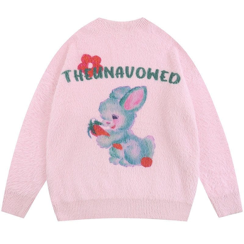 Sneakerhill® Fluffy Knit Sweater Rabbit - sneakerhillcom