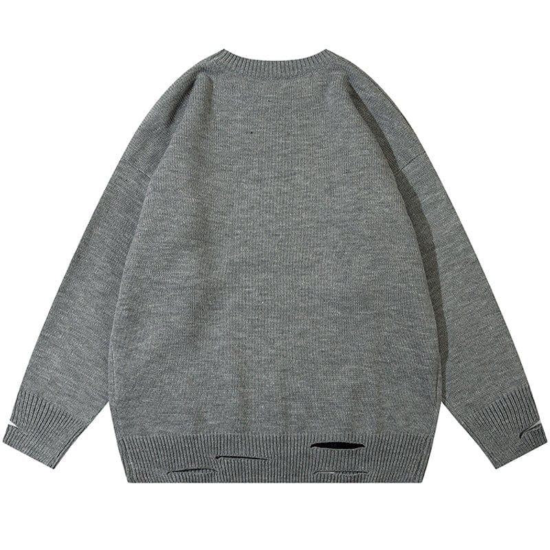 Sneakerhill® Oversize Knit Sweater Star Pattern - sneakerhillcom