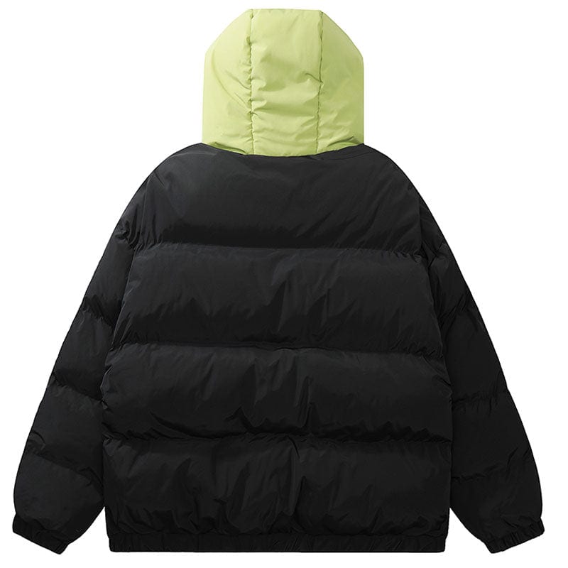 Sneakerhill® Hooded Puffer Winter Coat Flocked Cats - sneakerhillcom