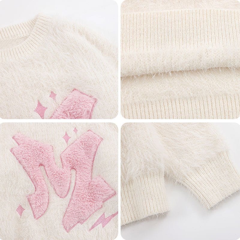 Sneakerhill® Cozy Jacquard Sweater Embroidery M Sneakerhill