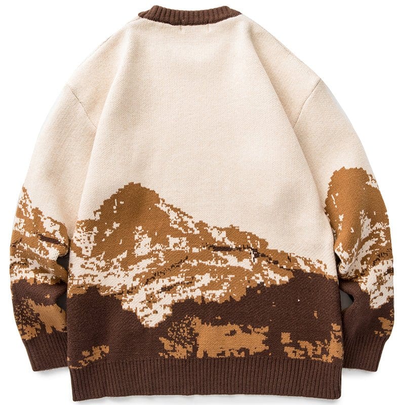 Unisex Sweater Snow Mountain Gradient - sneakerhillcom