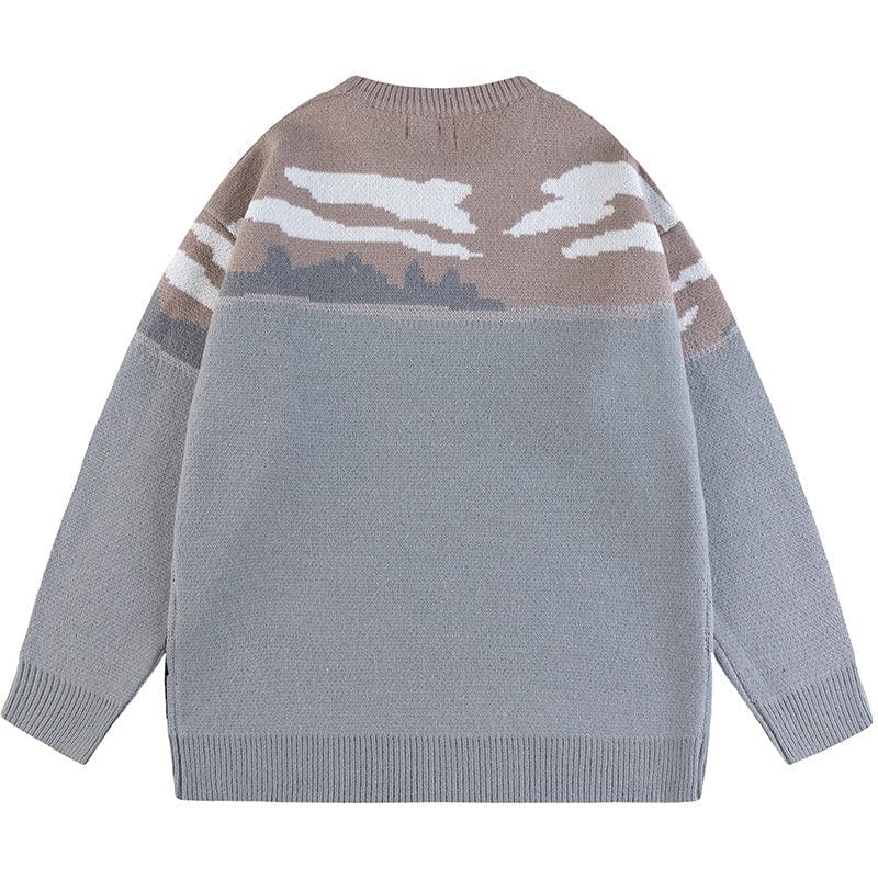 Sneakerhill® Lazy Jacquard Sweater Cow - sneakerhillcom